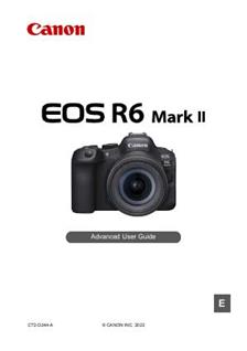 Canon EOS R6 Mark II manual. Camera Instructions.